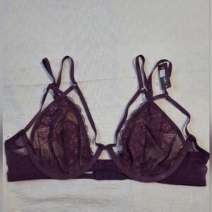 Adore Me Plum Lace Bra